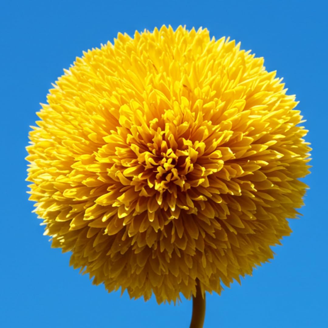 100 Teddy Bear Sunflower Seeds for Planting – Ultra-Fluffy Golden Blooms with Round Heads – Perfect for Gardens, Containers, and Pollinator-Friendly Landscaping - Unique and Fun