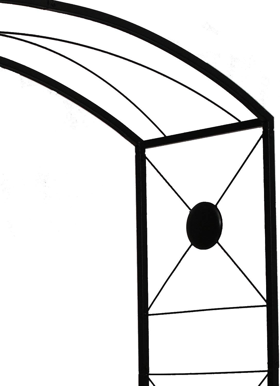 Steel Garden Arch, 7'6" High x 4'7" Wide, Garden Arbor for Various Climbing Plant, Outdoor Garden Lawn Backyard