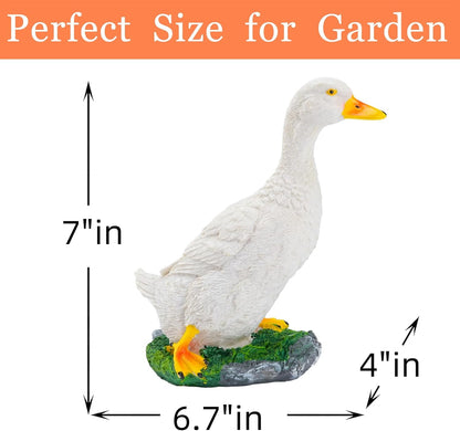 Real Farm Duck Statues,Funny Duck Fence Decoration,Resin Duck Decor,Outdoor Real Animal Statue,Duck Sculpture,Perfect for Home Garden Stairs,Farm,Patio,Backyard