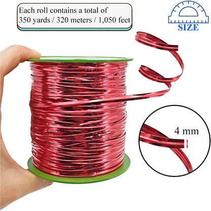 HAHIYO 350Yards/1050Feet/320M Red Metal Twist Ties for Bread Candy Coffee Plant Garden Cellophane Treat Bags Gift Wrapping Plastic Halloween Party Cake and Craft Projects
