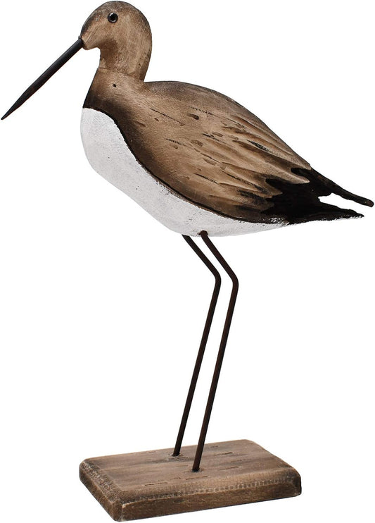 Morning View Wooden Sea Birds Decor Wood Seagull Statue Bird Figurines Seabird Statue Standing