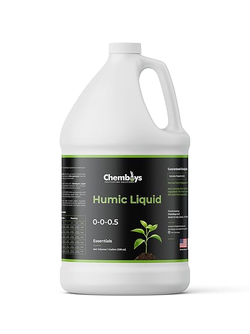 Chemboys Organic Humic Acid with Fulvic – Liquid Carbon Concentrated Plant Supplement for Increased Nutrient Uptake, Soil, Lawns, Hydroponics & Garden – Soil Conditioner Plant Food Enhancer - 4 fl oz