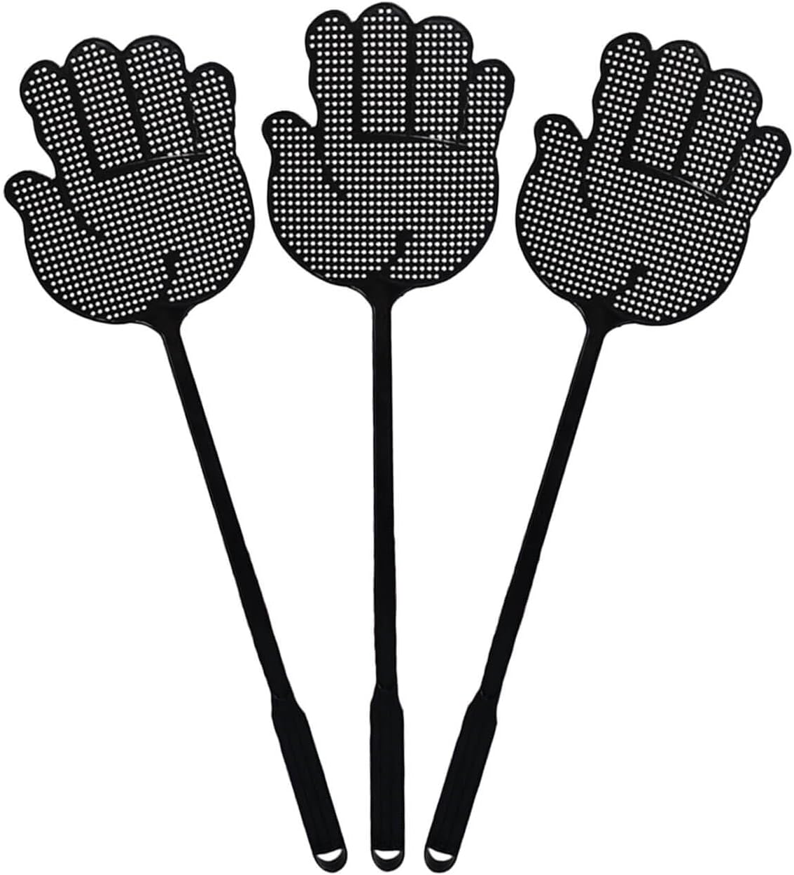 Fly Swatter Heavy Duty for Indoors – Hand-Shaped Flyswatter with Non-Slip Grip, Flexible 3-Pack Bug Swatters for Kitchen, Patio & Living Room