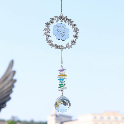 Sis Sun Catcher Gifts for Sisters Birthday, Crystal Suncatcher for Window, Rainbow Maker Hanging Ornament Gift for Sister Birthday Christmas, Best Sister Ever, My Best Friend Ideas
