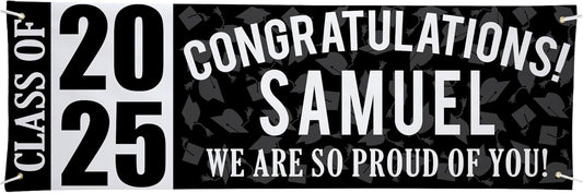 Let's Make Memories Personalized Graduation Banner Class of 2025 - Graduation Party Decorations