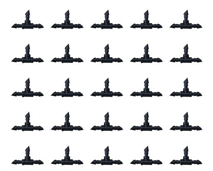 Sowaka 30 Pcs Drip Irrigation Fittings Kit Black 1/4 Inch Tube End Goof Hole Plugs Irrigation Stoppers for Drip Systems Home Garden Lawn Supplies (Tee)