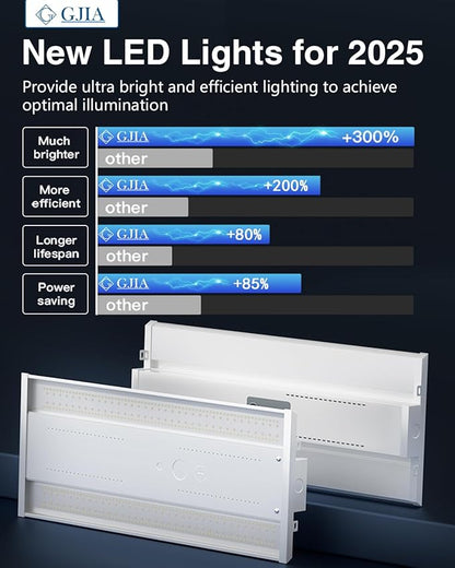 LED Linear High Bay Light 4-Pack, 130W 19500LM 0-10V Dimmable 5000K Daylight, Adjustable High Bay LED Shop Lights Lighting Fixtures for Garage Warehouse Workshop, UL