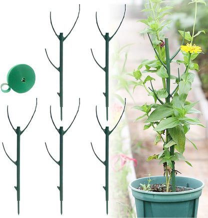 Stackable Monstera Plant Support Stakes for Indoor Outdoor Plants, Garden Accessories for Climbing Potted Plants, Plant Sticks for Vine Training Stem Stabilization (5pcs)