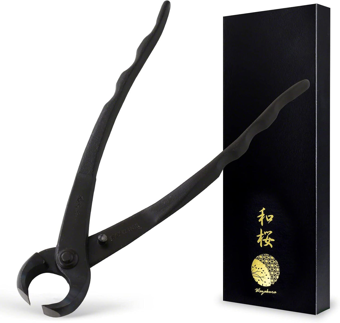Wazakura Hanafubuki Hand Forged Bonsai Tree Trunk Splitter, Made in Japan 8.25inch(210mm), Branch Cutter Japanese Garden Tool - 8.25inch(210mm), Black