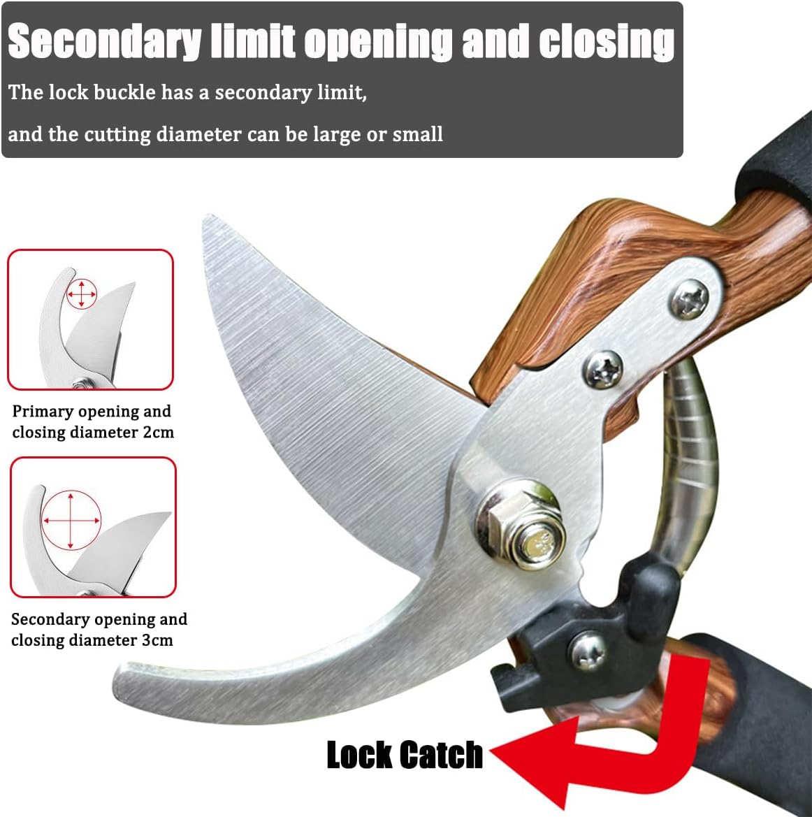 2-Pack Garden Shears Pruning, Flower Scissors for Cutting Fresh Flowers, Professional Garden Clippers Set & Plant Trimmers for Tree, Gardening, Ergonomic Handle