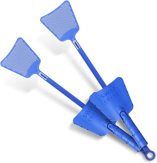 Improved Fly and Bug Swatter w/Integrated Cover, Flexible Bug Smasher for Flies and Bugs Swatting