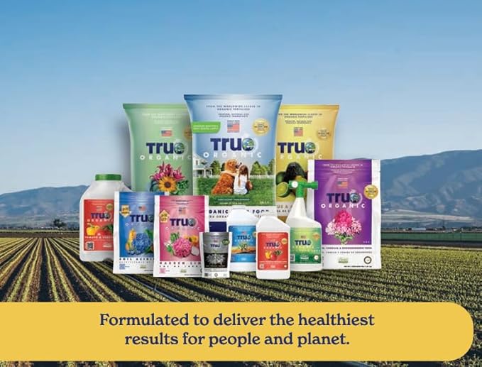 True Organic Rose & Flower Food – Organic Fertilizer for Stunning Blooms – 4lb Bag Covers 70 Sq. Ft.