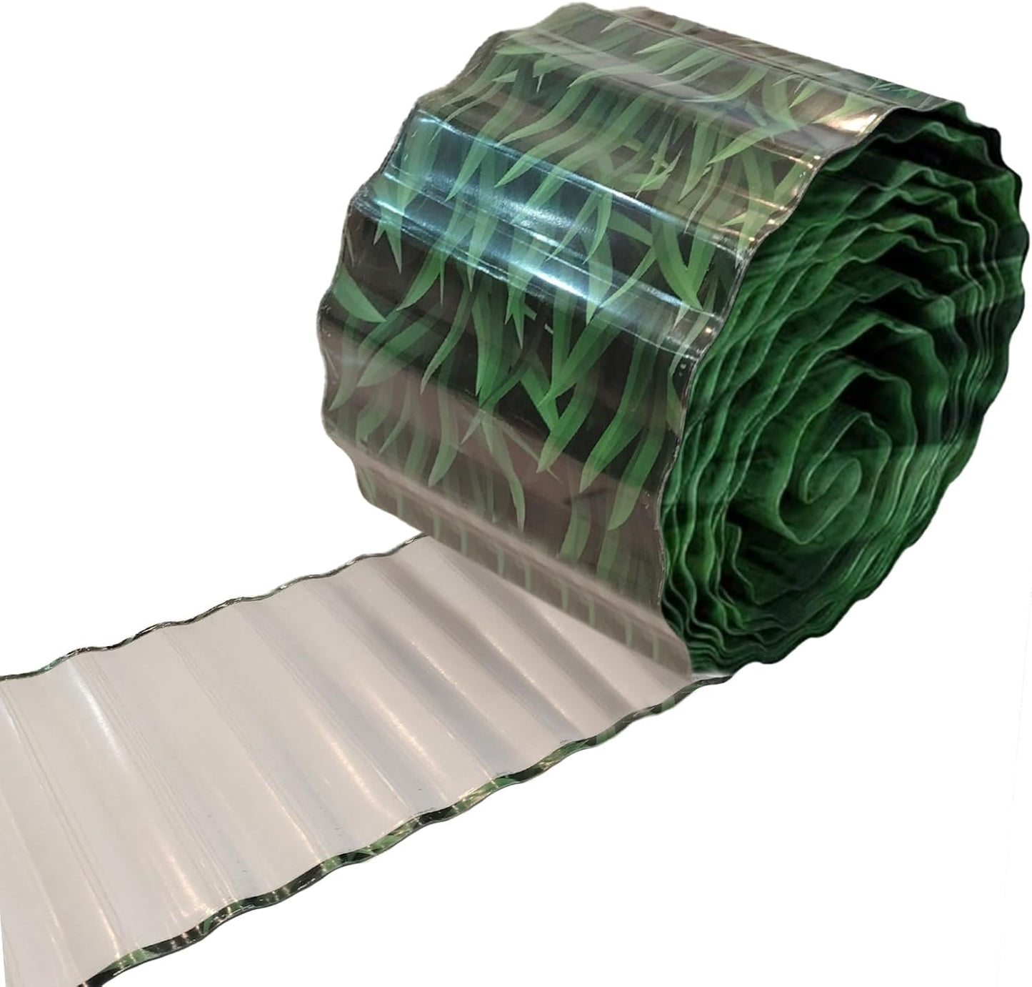 Metal Landscape Edging Borders,8Inch×40FTCorrugated Metal Garden Edging Border Heavy Duty Garden Border Edging Lawn Edging for Garden,DIY Flower Beds,Lawns,Pathway (Grass Green)