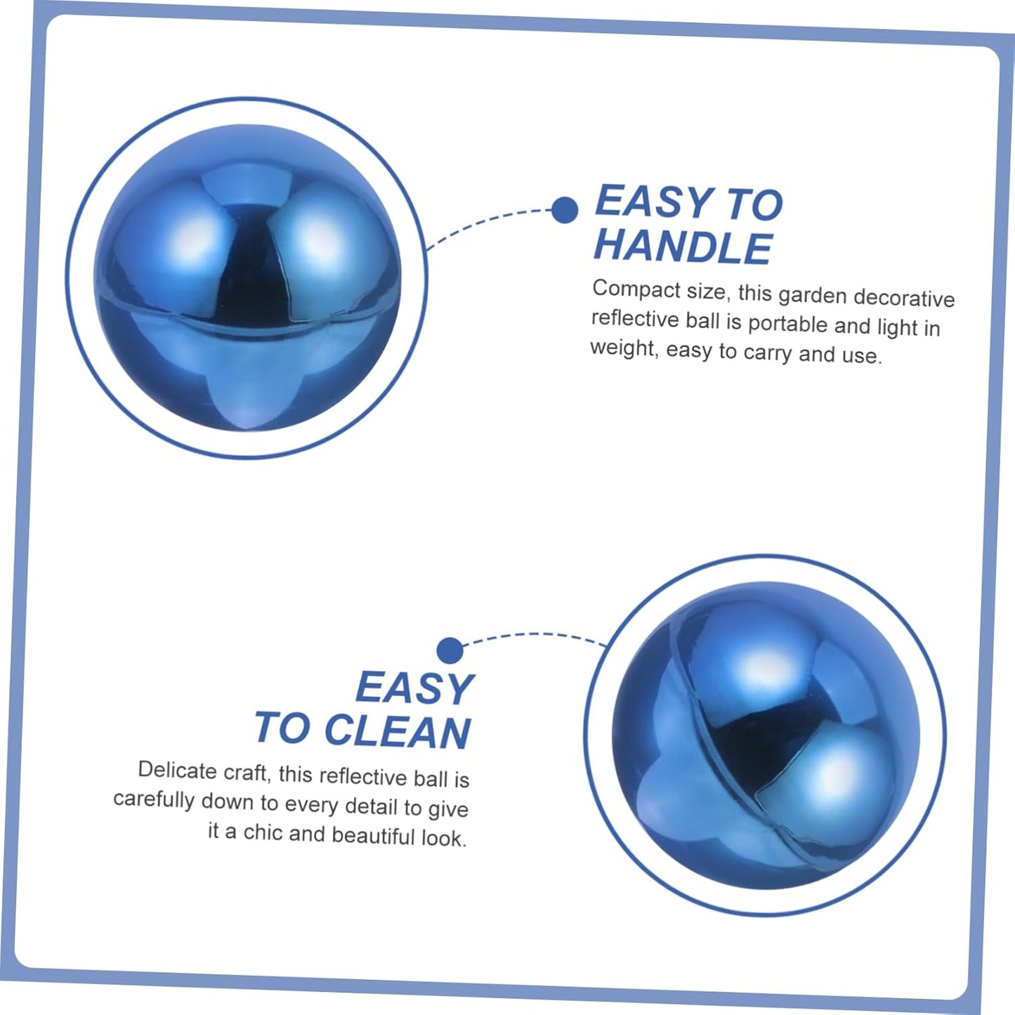 STOBAZA Polished Stainless Steel Gazing Ball Reflective Hanging Garden Ornament for Outdoor Indoor Decor Decorative Metal Mirror Ball Decor 12 Inches
