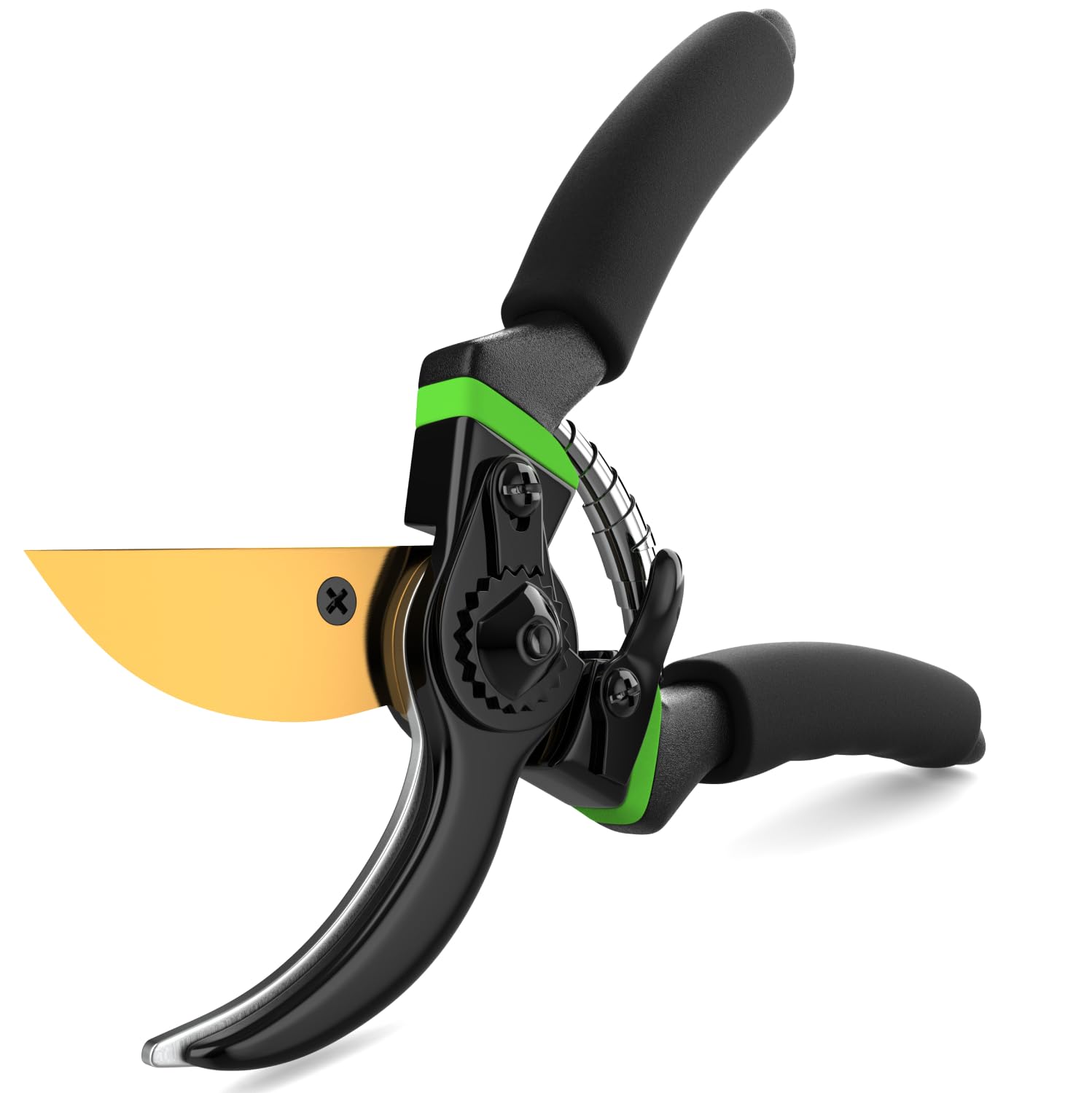Ultra Sharp Japanese Steel Pruning Shears - Cuts 3X Easier, Weak Hand Arthritis Clippers