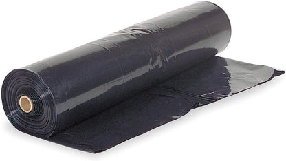 Farm Plastic Supply - Crawl Space Vapor Barrier - 10 Mil - Black Vapor Barrier, Thick Plastic Sheeting, Heavy Duty Polyethylene Film, Drop Cloth Covering for Crawlspace, Basement (5' x 100')
