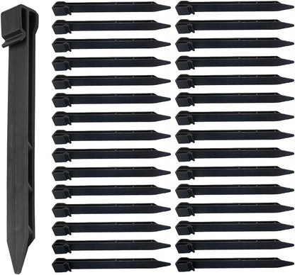 30 PCS Plastic Landscape Stakes, 10Inch Plant Support Lawn Stake Heavy Duty for Landscaping and Garden