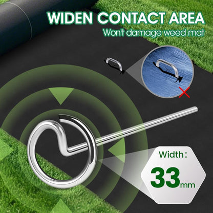 300pcs Landscape Fabric Pins, Bold 8 Gauge Galvanized Steel Garden Staples, Tent Stakes Landscape Fabric Staples Yard Stakes for Decoration Weed Barrier (6in X 300)
