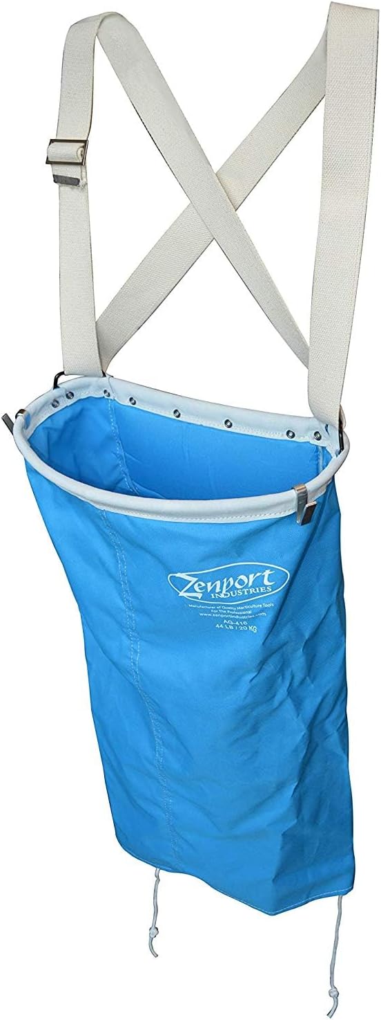 Zenport AG416 Agrikon 44-Pound Fruit Picking Bag, Soft Shell, Harvest Apple/Citrus,Blue