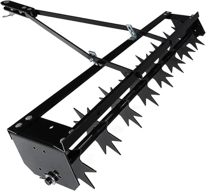 32" Rolling Lawn Aerators,Push Lawn Aerator Tool,Manual Tow Behind Aerator Tool Roller with 8 Spikes for Lawn,Yard Patio and Garden- Black