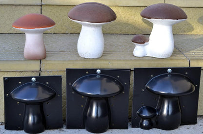 SvitMolds Concrete Mold DIY 3D Mushrooms Statue Decor Garden Decor Decoration Home Decor,Yard, Fairy Garden - Lawn Ornament Décor (D62+D63+D64 (+screw + nut))