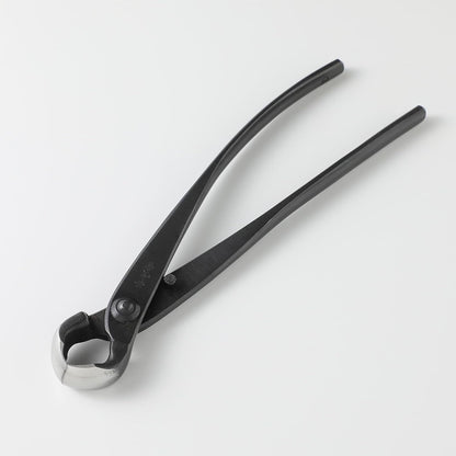 Wazakura Hand Forged Knob Bonsai Cutter Made in Japan 8-1/4 inch (210mm), Japanese Gardening Tools, Round Edge Concave Branch Cutter Black