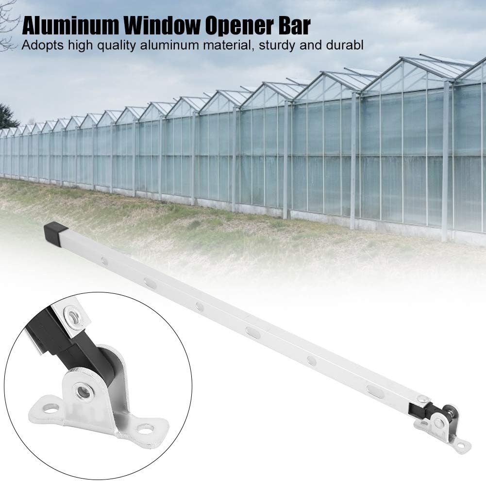 Greenhouse Vent Opener, Manual Aluminum Greenhouse Window Stay Kit Roof Vent Opener Bar for Garden Greenhouses Roof Ventilation
