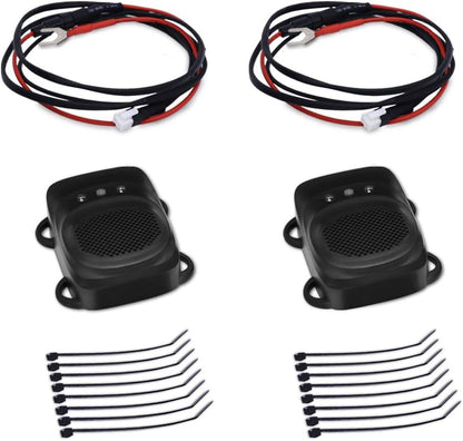 Loraffe Under Hood Rodent Repellent for Car Engines, 12V 24V Ultrasonic Mouse Deterrent with LED Strobe Lights – Mice and Rat Repeller for Truck, RV, Vehicle Engine Protection, Pack of 2