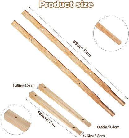 Wheelbarrow Handles Replacement Kit - Heavy Duty Pine Wood Wheelbarrow Replacement Handles - Fits Most Wheelbarrows, Ideal for Garden & DIY Use