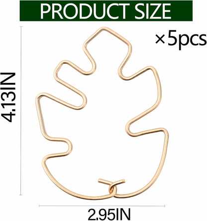 5Pcs Monstera Stem Support for Indoor Plants - 4.13 * 2.95 in- Durable Plant Support Stake Holder & Adjustable Clamp Kit for Monstera and Climbing Plants for Gardening Enthusiasts