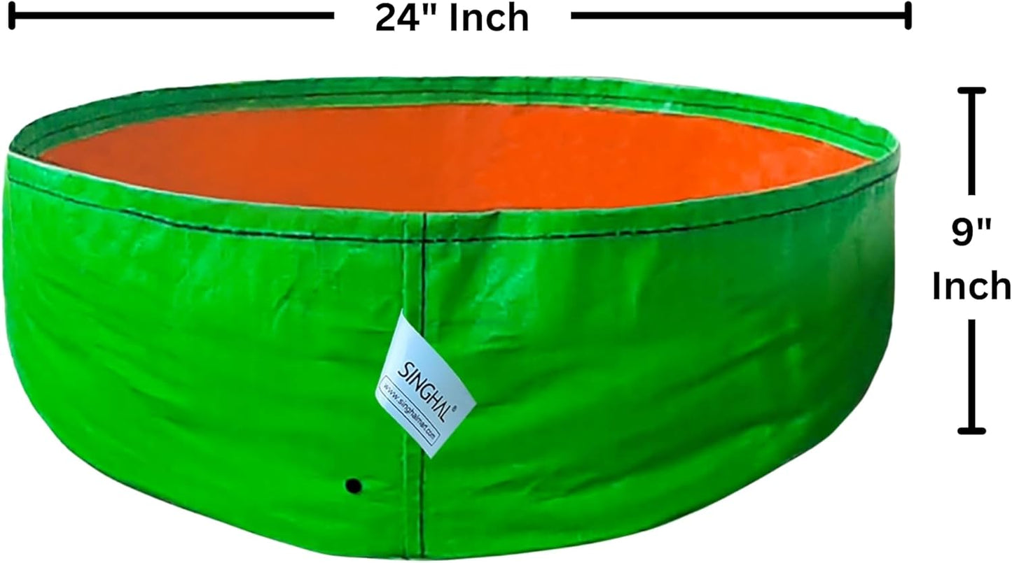 2 Pack 20 Gallon Grow Bags – 24x9 Inch Reusable Fabric Planters for Vegetables, Mushrooms, Potatoes – Durable, Breathable Woven Pots for Gardening