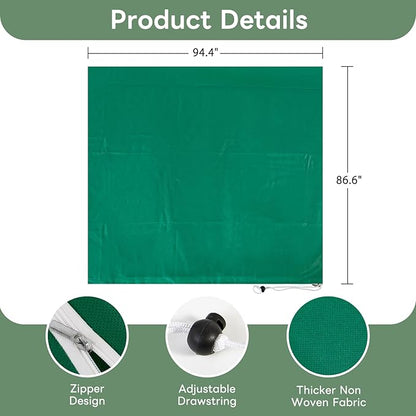 YATHO Plant Covers Freeze Protection 1 Packs 86.6" W X 94.4" H Thicker Large Outdoor Winter Frost Cloths Blankets with Zipper Drawstring, Reusable Garden Tree Cover Bags for Fruit Tree Shrub Potted