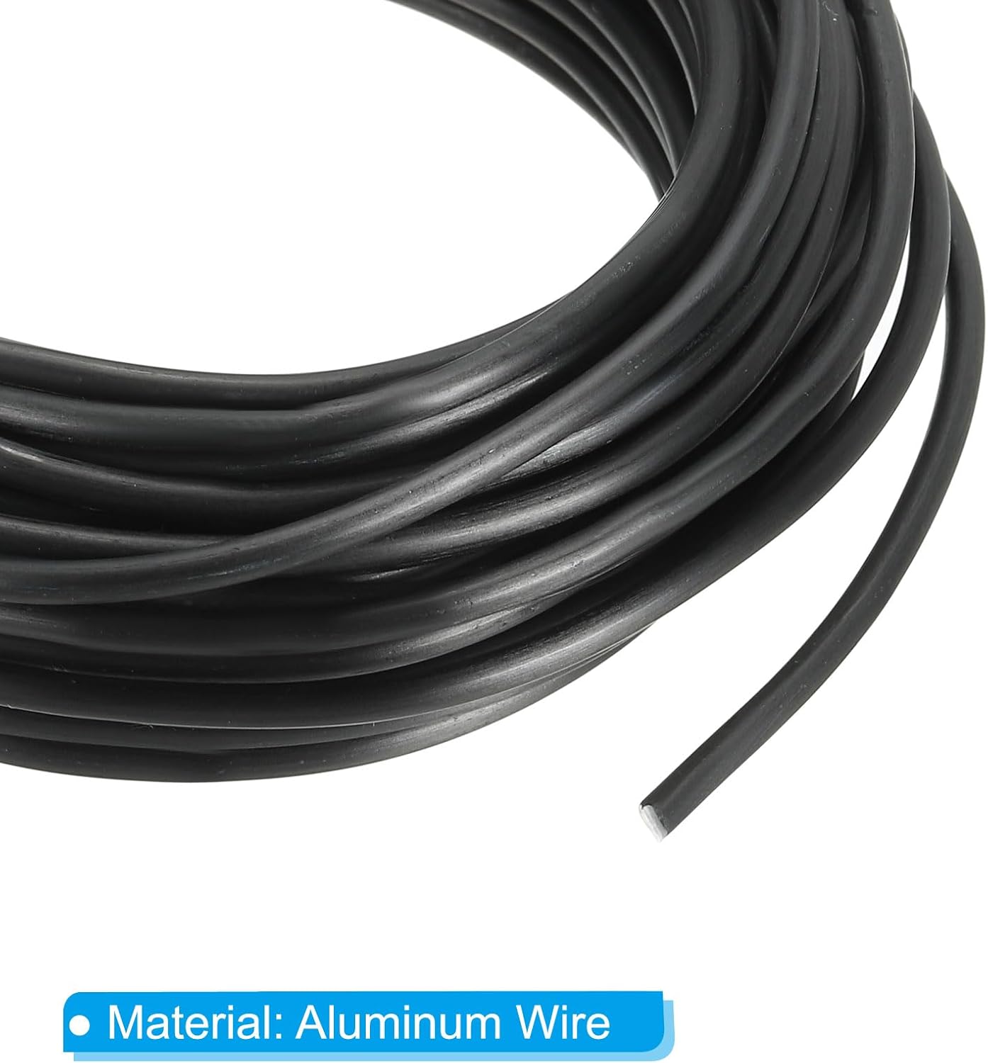 PATIKIL 3.5mm x 30ft Bonsai Training Wire,Floral Wire Stems Anodized Aluminum Tree Wire for Gardening Branch Fixing,Black