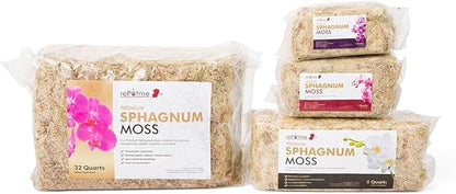 rePotme Premium Organic Sphagnum Moss, Orchid Moss - 4 Quarts (When Hydrated)
