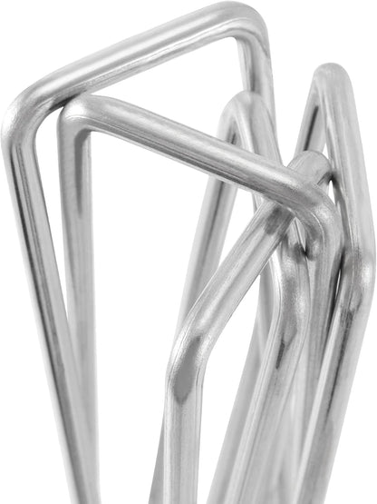 50 PCS 12 Inch 8 Gauge Garden Landscape Staples, Galvanized U-Shaped Landscape Pins, Garden Securing Stakes for Anchoring Landscape Fabric Irrigation Tubing Dog Fencing Weed Barrier Fabric