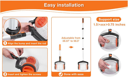 TARSHYRY Large Nut Gatherer Rolling Nut Harvester Ball Picker,Adjustable Lightweight Rolling Nut Collector Manual Ball Gatherer Multifunctional Garden Picker Tool for Walnut Chestnut Fruits