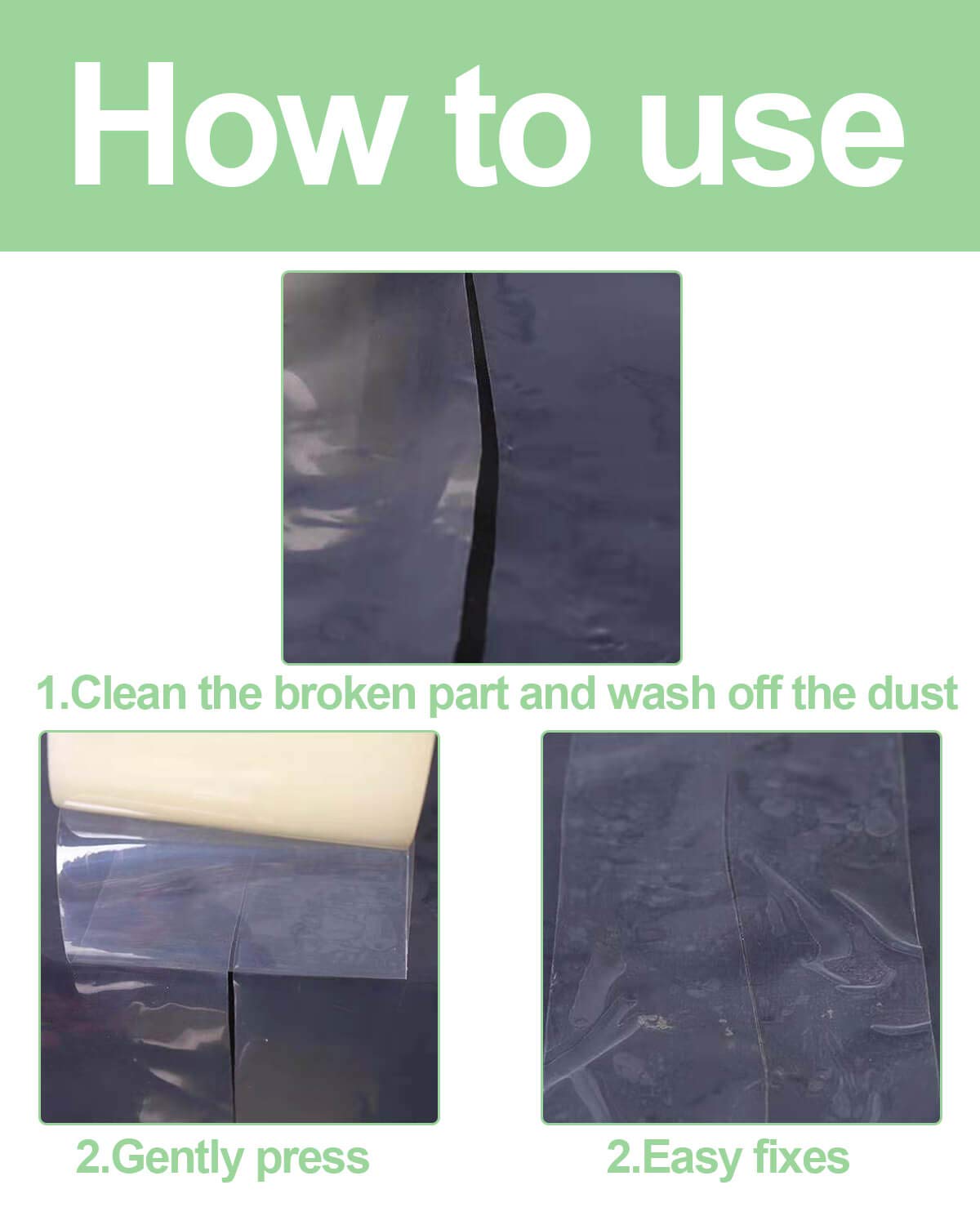 vensovo Greenhouse Covering Plastic Repair Tape - Heavy Duty Garden Green House Sheeting, Plastic Polyethylene Film Repair Tape (4"×164')