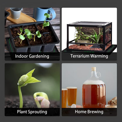 1 Pack Seedling Heat Mat with Digital Thermostat Controller,10" x 20.75" Temperature Control Waterproof Heating Pad for Seed Starting Indoor Plants Germination