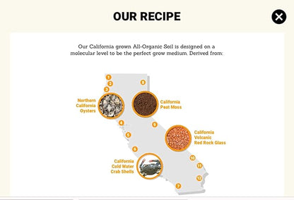 California Hot Soil Premium 100% Organic Super Soil Kit, 18+ Nutrient Blend - No Need for Nutrients or Plant Food Ever - Includes (2) 6 Lbs Bag of CaliHotSoil, (4) 3-Gallon Pots, (5) Rapid Rooters