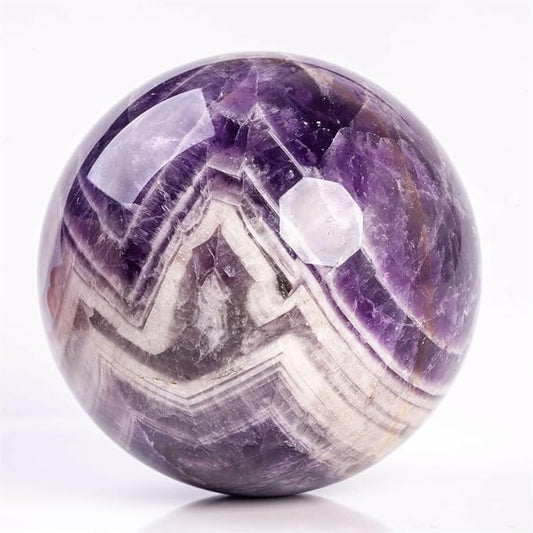 Natural Amethyst Crystal Ball,Amethyst Sphere Healing Crystal Ball with Stand (700g)…