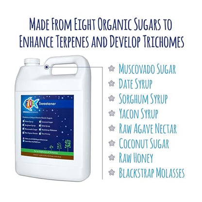 FOOP Nutes Veg & Bloom Gallon Pack Bundle: Organic Plant Nutrients for Root Development, Thick Stalks, Vibrant Green Canopies | Infused with Cal/Mag, and Silica | Certified Organic | Six 1G Bottles