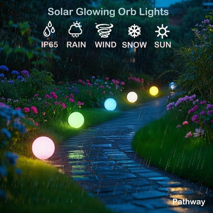 12-inch Dimmable Solar Globe Light, RGB 16 Color Changing Large Glowing Orb Light w/Remote, Waterproof Outdoor Solar Ball Lights with Ground Stake, Perfect for Backyard Garden Poolside