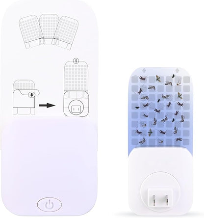Flying Insect Trap, Fruit Fly Traps for Indoors,Plug-in Bug Light Trap Indoor for Mosquito, Fruit Flies, Moths, Gnats, Flies(1 Devices + 5 Refills)
