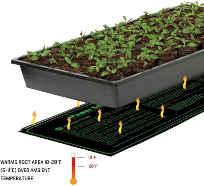 iPower 2-Pack 40-108 Degrees Fahrenheit Digital Heat Mat Thermostat Controller and 20" x 20" Hydroponic Seeding Warm Pad Plant Starting Kit Combo