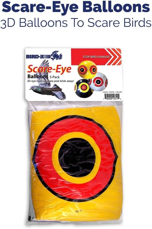 Bird-X SE-Pack Visual Decoy, 3 Count (Pack of 2), Yellow, Black, and White