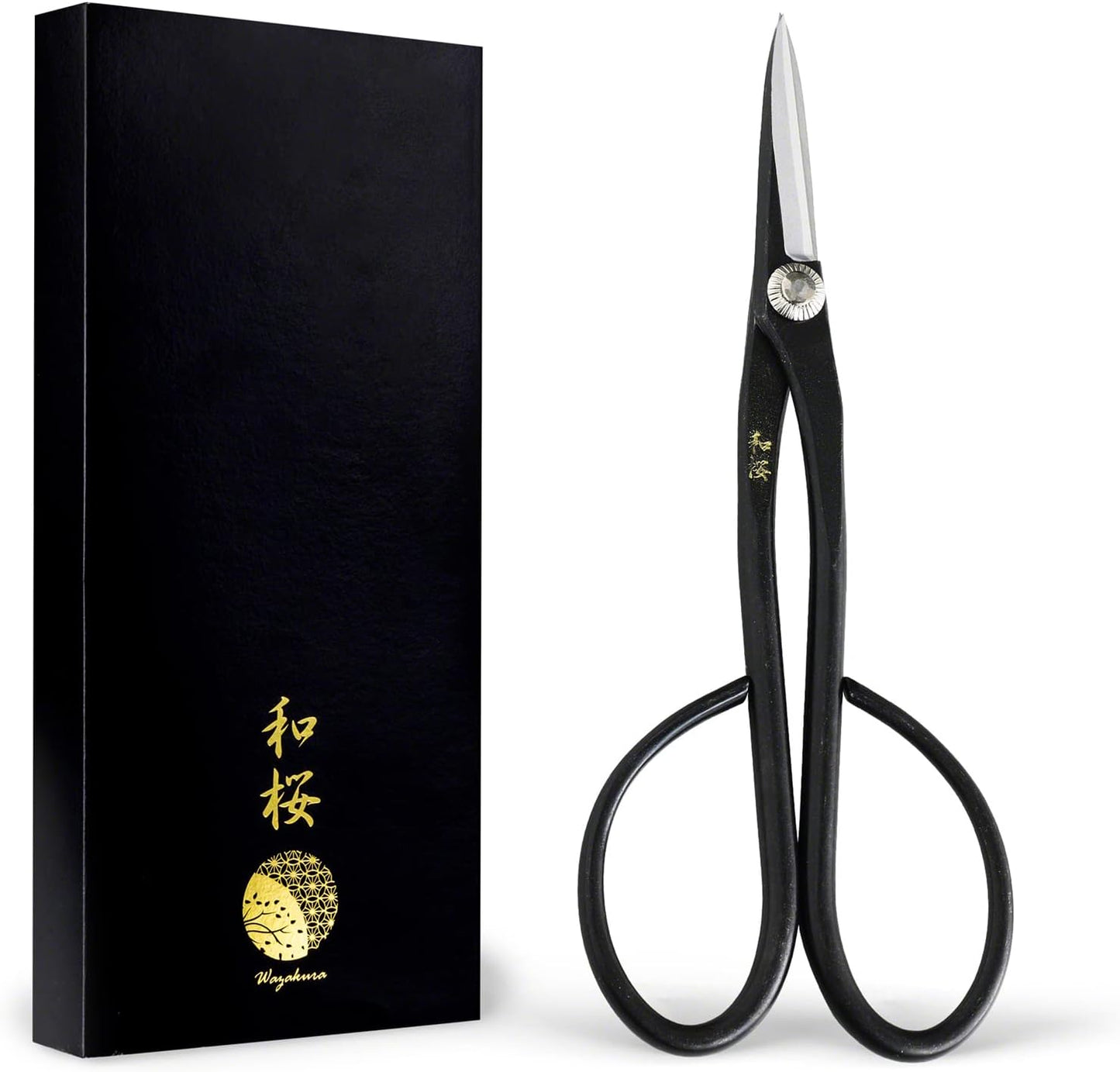 Wazakura Yasugi Steel Satsuki Bonsai Scissors for Trimming Made in Japan 7 inch (180 mm), Japanese Garden Bonsai Tools, Pruning Shears for Flowers and Herbs