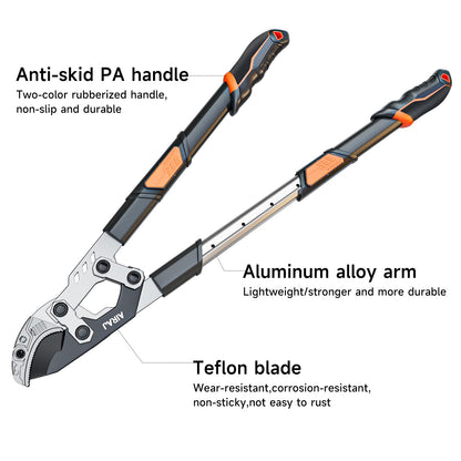 AIRAJ 27-37'' Extendable Anvil Loppers,Tree Trimmer Heavy Duty with Compound Action,Branch Cutter