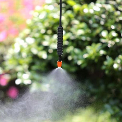 FADDARE 50pcs Garden Irrigation Misting Dripper Set, Adjustable Flow, Black+Orange, Engineering Plastics