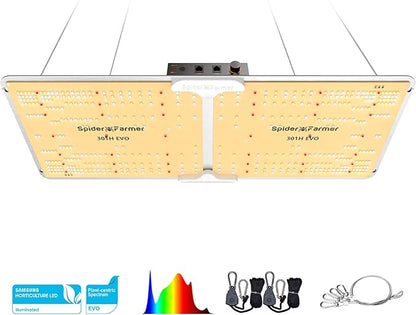 Spider Farmer 5L Smart Humidifier and SF2000 Grow Light