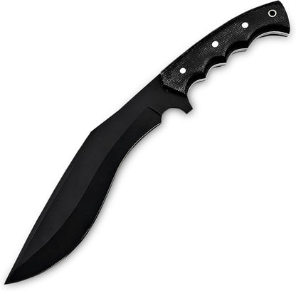 Poshland Handmade Kukri Knife with D2 Steel Blade, Durable G10 Handle, Premium Leather Sheath, Ideal for Carving, Hunting, Outdoor Use, and Gift for Adults